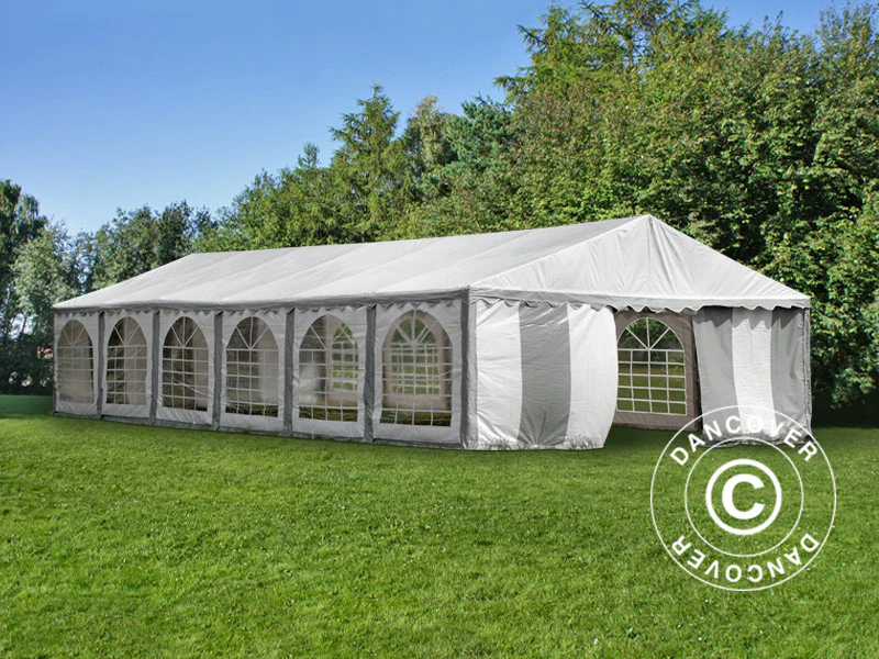 Namiot imprezowy Exclusive 6x12m PVC 900, Szary/Biały - Image 4
