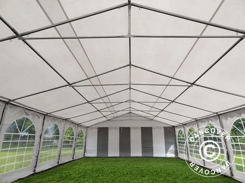 Namiot imprezowy Exclusive 6x12m PVC 900, Szary/Biały - Image 6