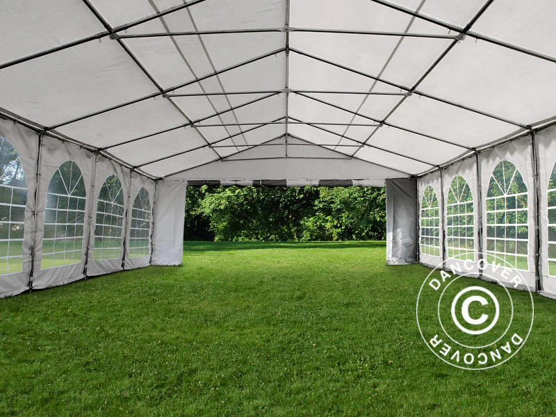 Namiot imprezowy Exclusive 6x12m PVC 900, Szary/Biały - Image 7