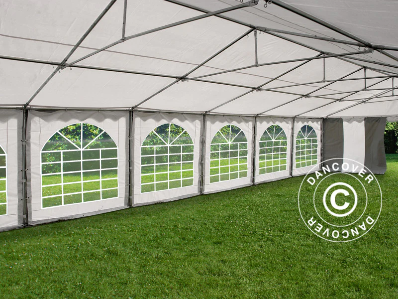 Namiot imprezowy Exclusive 6x12m PVC 900, Szary/Biały - Image 8