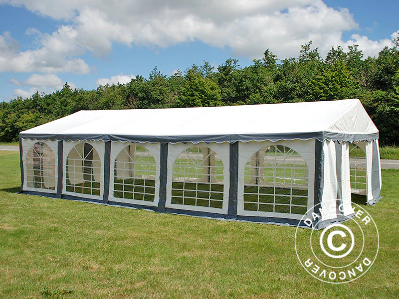 Namiot imprezowy Original 4x10m PVC 900, Szary/Biały - Image 2
