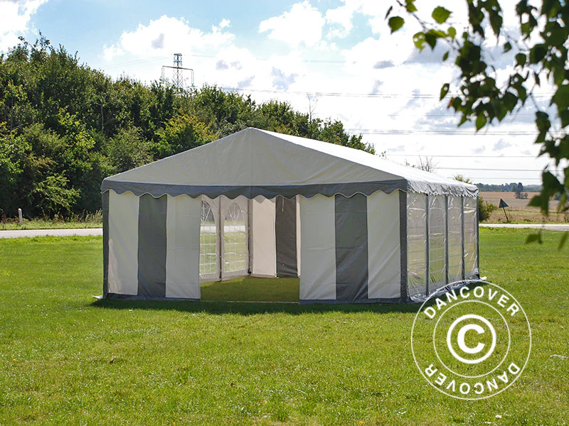 Namiot imprezowy Original 4x8m PVC 900, Szary/Biały - Image 7
