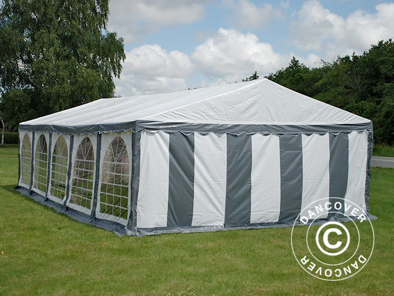 Namiot imprezowy Original 5x10m PVC 900, Szary/Biały - Image 2