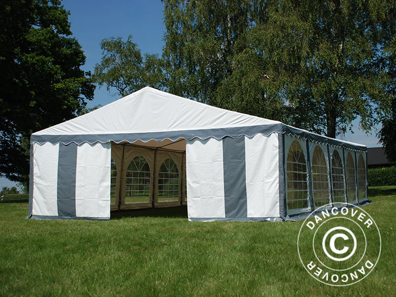 Namiot imprezowy Original 5x10m PVC 900, Szary/Biały - Image 3