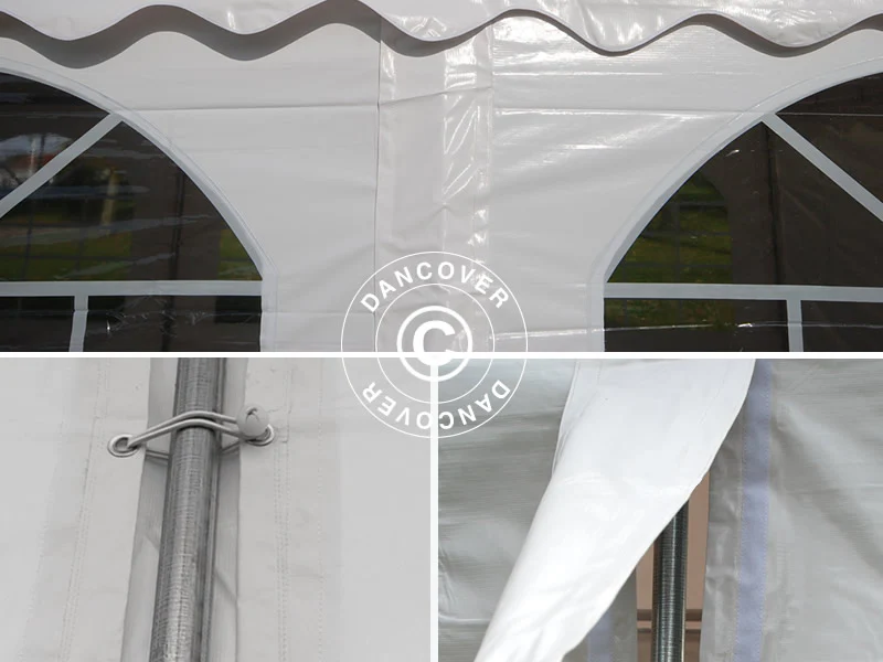 Namiot imprezowy Original 5x8m PVC 900, Szary/Biały - Image 17