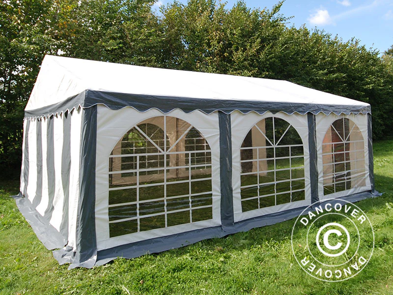 Namiot imprezowy Original 6x6m PVC 900, Szary/Biały - Image 5