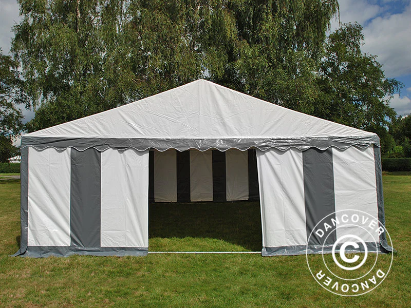Namiot imprezowy Original 6x8m PVC 900, Szary/Biały - Image 2