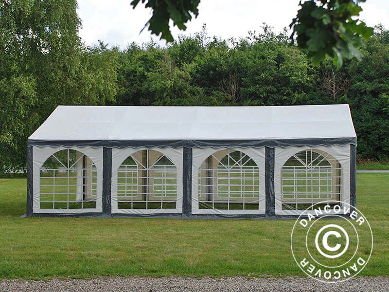 Namiot imprezowy Original 6x8m PVC 900, Szary/Biały - Image 4