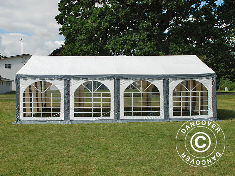 Namiot imprezowy Original 6x8m PVC 900, Szary/Biały - Image 5