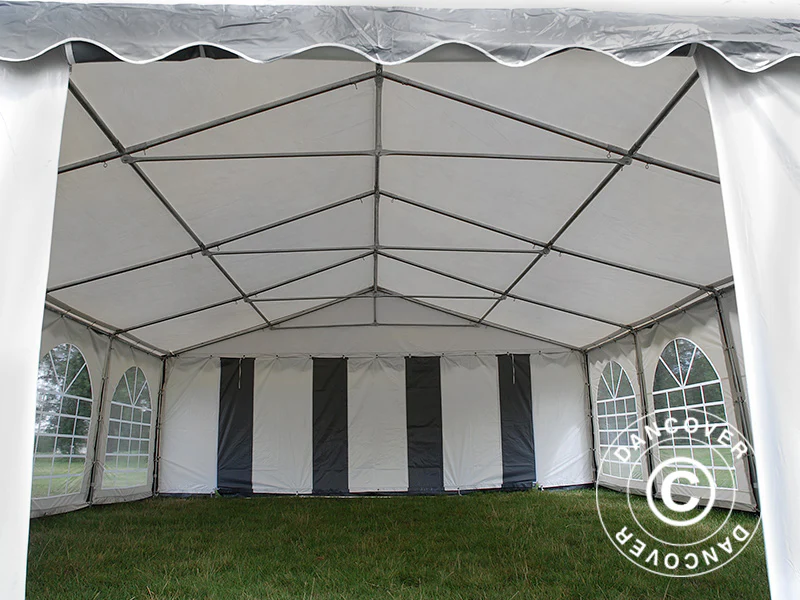 Namiot imprezowy Original 6x8m PVC 900, Szary/Biały - Image 6