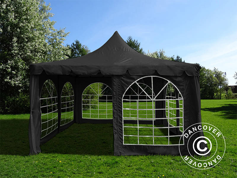 Namiot imprezowy Pagoda 4x4m, czarny - Image 2
