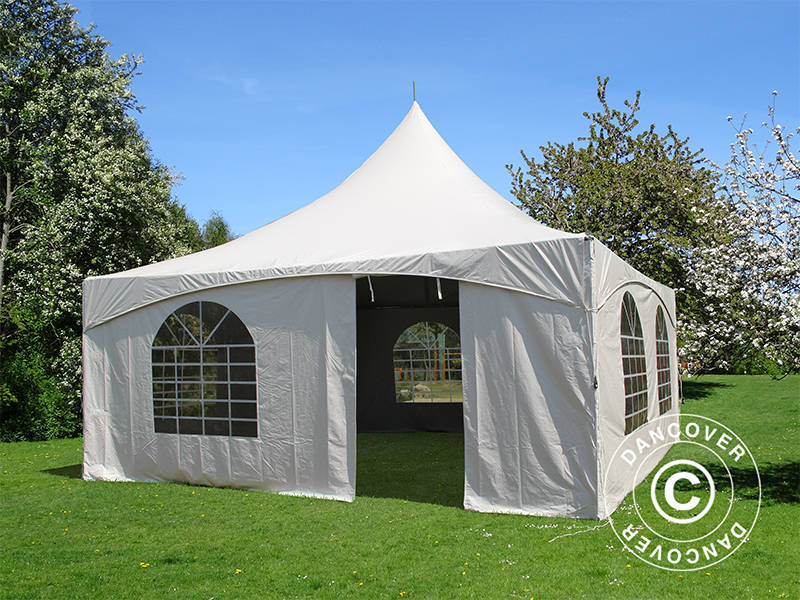 Namiot imprezowy Pagoda PartyZone 6x6m, PCV, biały - Image 8