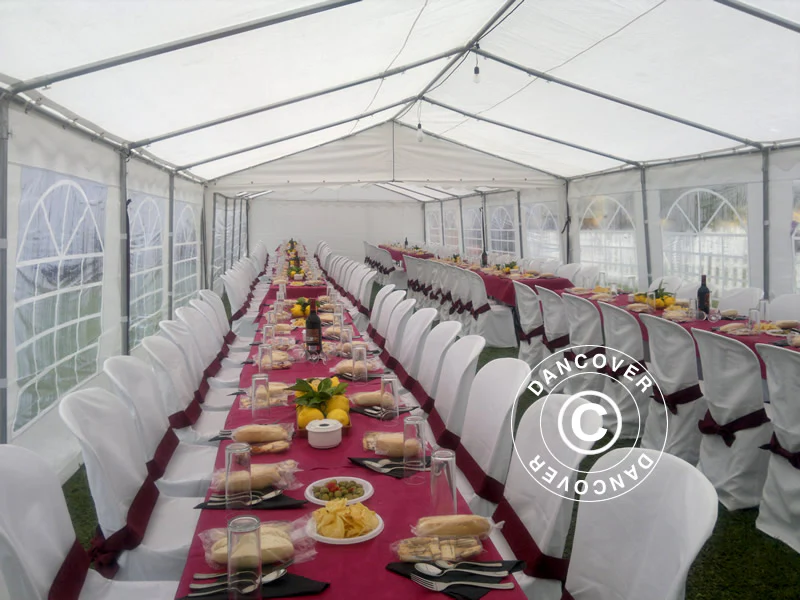 Namiot imprezowy PLUS 4x8m PE 700, Biały - Image 8