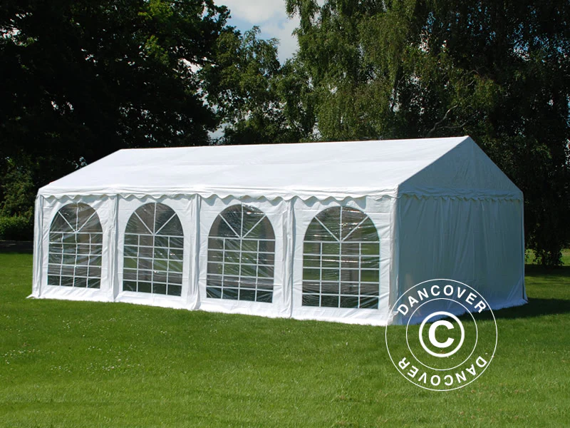 Namiot imprezowy SEMI PRO Plus 6x8m PVC 900, Biały - Image 3