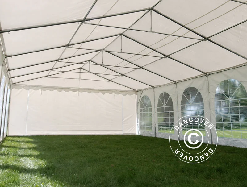 Namiot imprezowy SEMI PRO Plus 6x8m PVC 900, Biały - Image 4