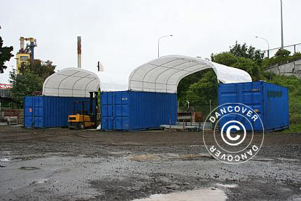 Namiot kontenerowy z PCV, 6x6,05x1,8m, Biały - Image 2