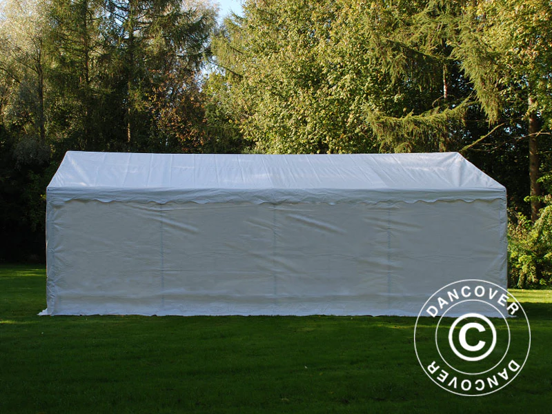Namiot magazynowy Basic 2 w 1, 4x8m PE 700, biały - Image 3