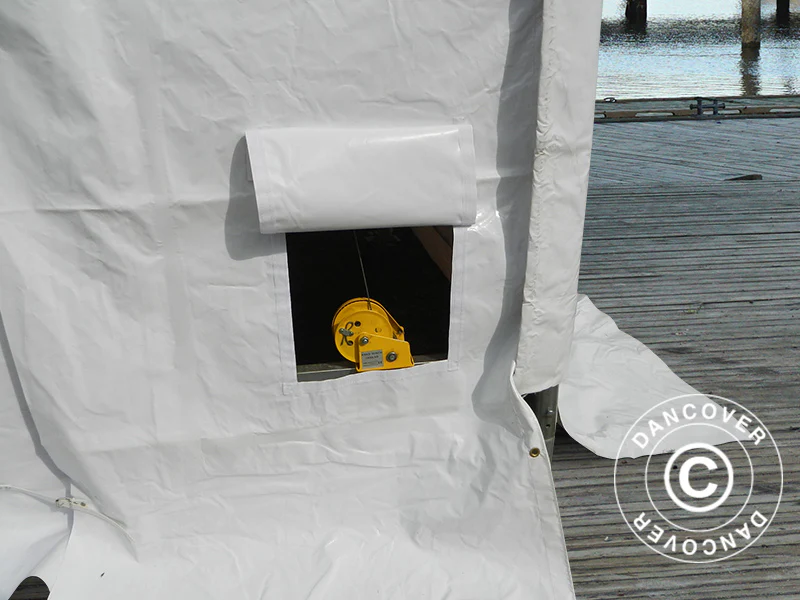 Namiot magazynowy Oceancover 5,5x15x4,1x5,3m, PCV, Biały - Image 5