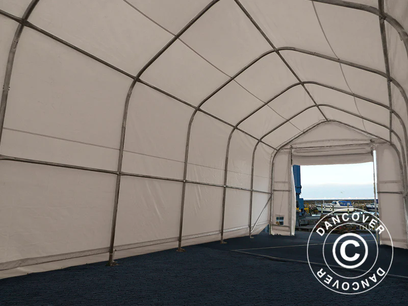 Namiot magazynowy Oceancover 5,5x15x4,1x5,3m, PCV, Biały - Image 6