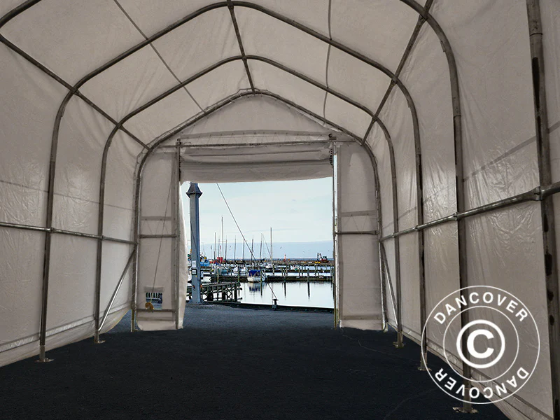 Namiot magazynowy Oceancover 5,5x15x4,1x5,3m, PCV, Biały - Image 7