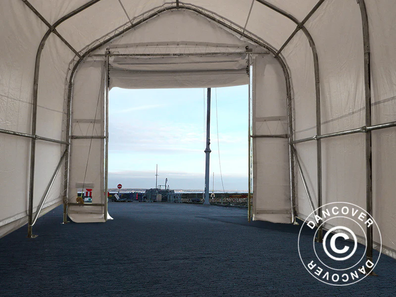 Namiot magazynowy Oceancover 5,5x15x4,1x5,3m, PCV, Biały - Image 8