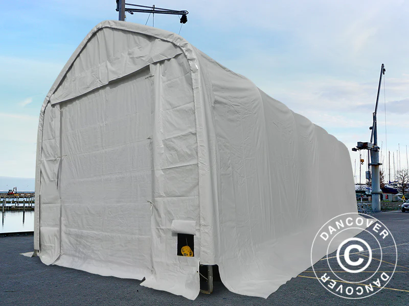 Namiot magazynowy Oceancover 5,5x20x4,1x5,3m, PCV, Biały - Image 3