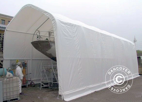 Namiot magazynowy Oceancover 5,5x20x4,1x5,3m, PCV, Biały - Image 9