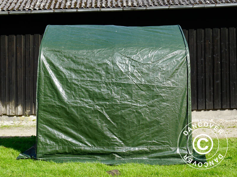 Namiot magazynowy PRO 2x2x2m PE, z Podłogą, Zielony/szary - Image 6