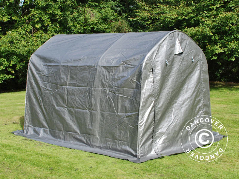 Namiot magazynowy PRO 2x3x2m PE, z Podłogą, Szary - Image 2