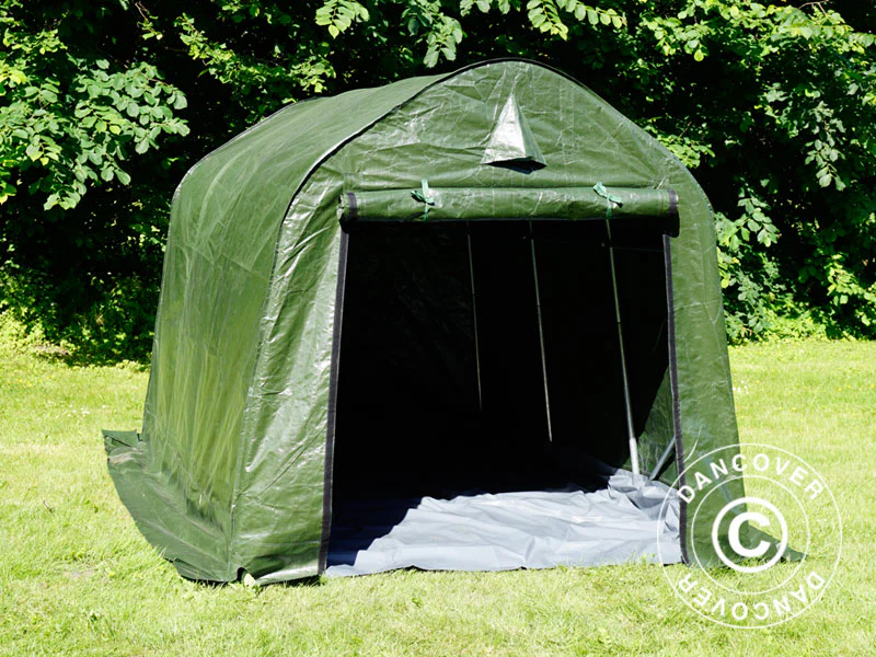 Namiot magazynowy PRO 2x3x2m PE, z Podłogą, Zielony/Szary - Image 11