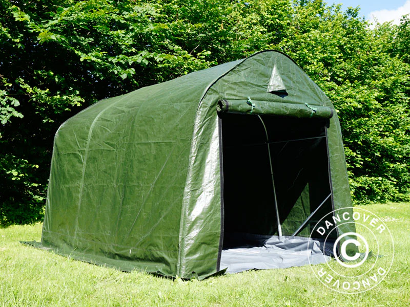 Namiot magazynowy PRO 2x3x2m PE, z Podłogą, Zielony/Szary - Image 13