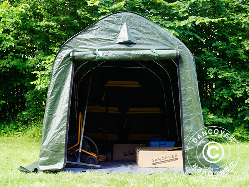 Namiot magazynowy PRO 2x3x2m PE, z Podłogą, Zielony/Szary - Image 14