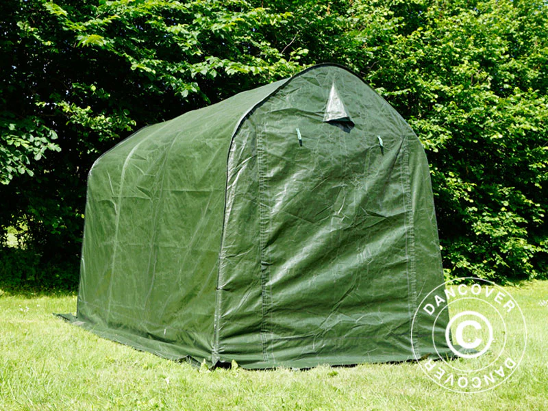 Namiot magazynowy PRO 2x3x2m PE, z Podłogą, Zielony/Szary - Image 8