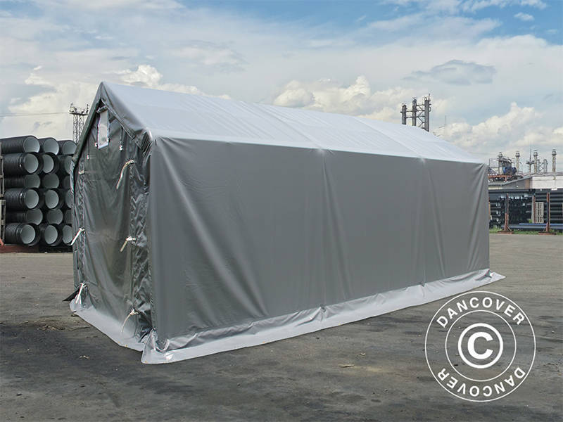 Namiot magazynowy PRO 3x6x2x2,82m, PCV, Szary - Image 2