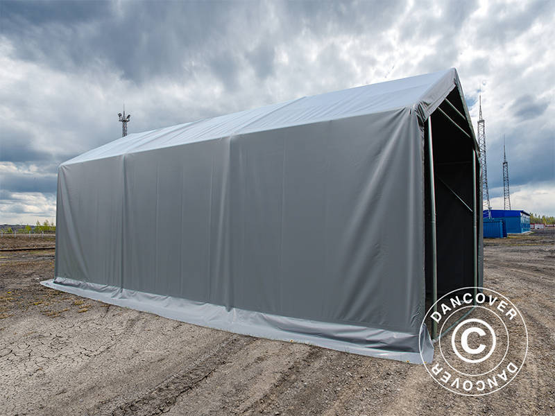 Namiot magazynowy PRO 3x6x2x2,82m, PCV, Szary - Image 3