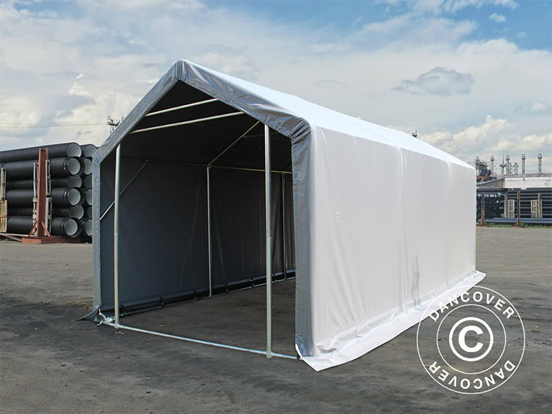 Namiot magazynowy PRO 3x6x2x2,82m, PCV, Szary - Image 4