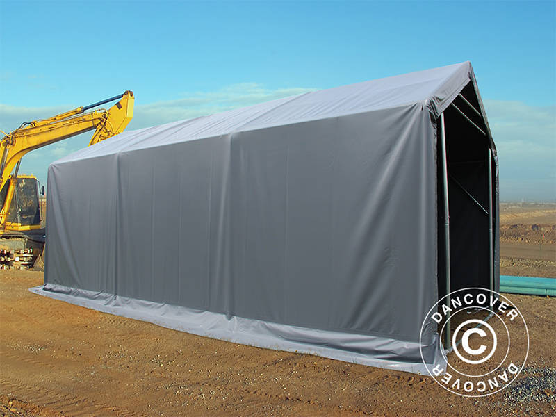 Namiot magazynowy PRO 3x6x2x2,82m, PCV, Szary - Image 9