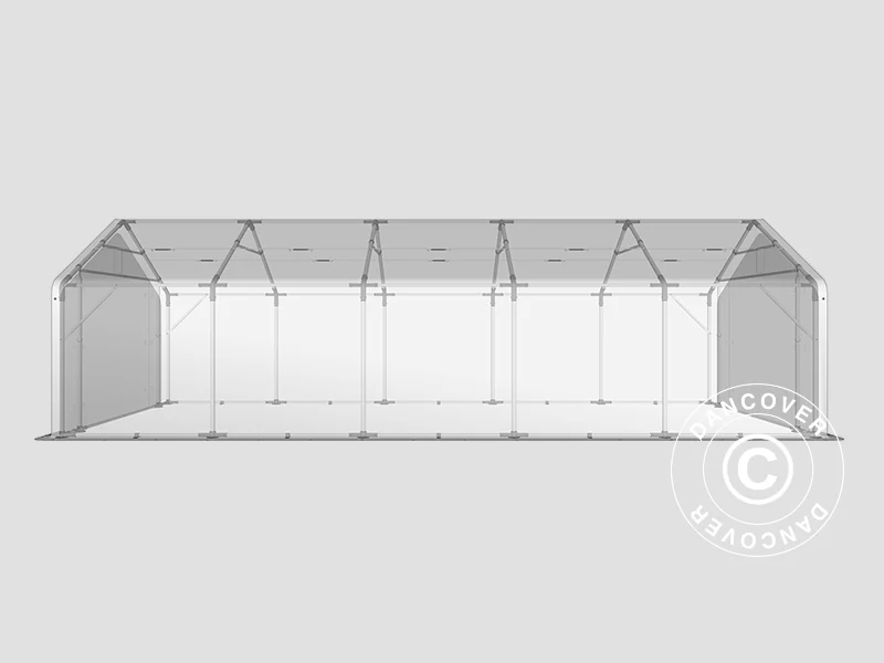 Namiot magazynowy PRO 4x10x2x3,1m, PCV, Szary - Image 10