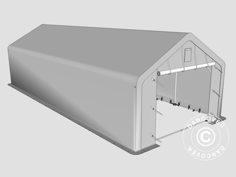 Namiot magazynowy PRO 4x10x2x3,1m, PCV, Szary - Image 19