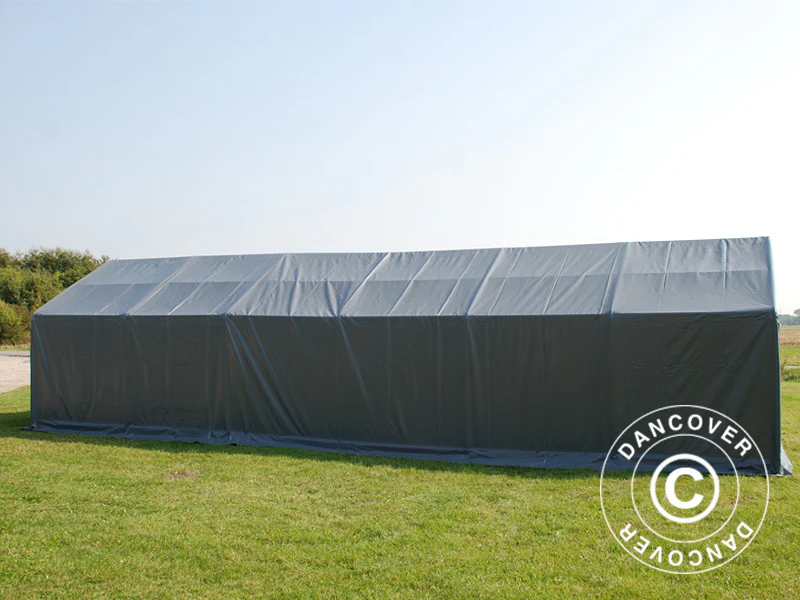 Namiot magazynowy PRO 4x12x2x3,1m, PCV, Szary - Image 19