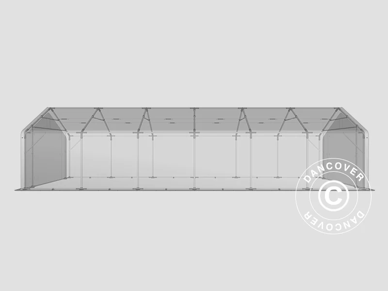 Namiot magazynowy PRO 4x12x2x3,1m, PCV, Szary - Image 30