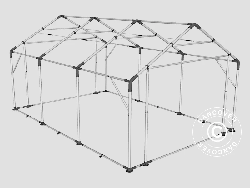Namiot magazynowy PRO 4x6x2x3,1m, PCV, Zielony - Image 20