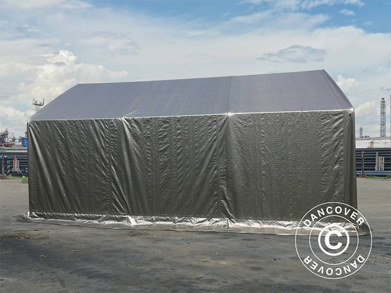 Namiot magazynowy PRO 4x6x2x3,1m, PE, Szary - Image 9