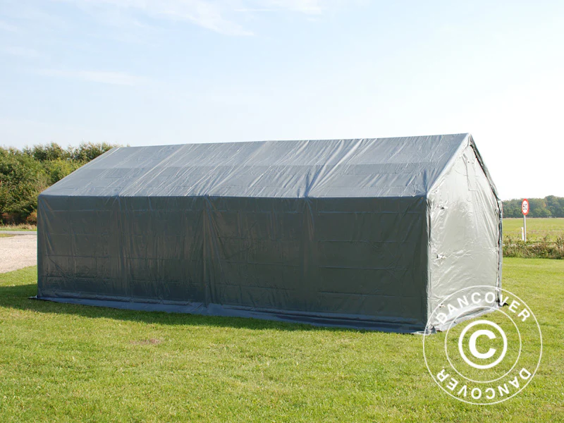 Namiot magazynowy PRO 4x8x2x3,1m, PCV, Szary - Image 3