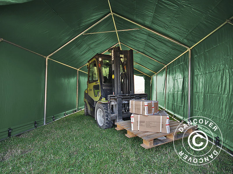 Namiot magazynowy PRO 4x8x2x3,1m, PCV, Zielony - Image 13
