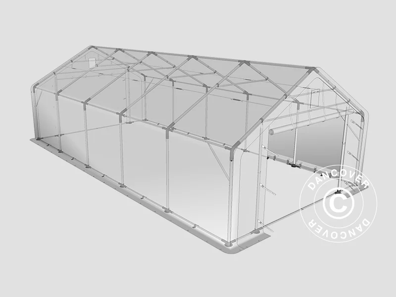 Namiot magazynowy PRO 5x10x2x3,39m, PCV, Szary - Image 11