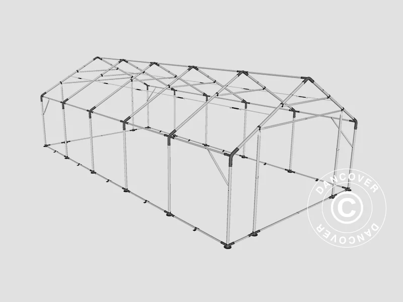 Namiot magazynowy PRO 5x10x2x3,39m, PCV, Szary - Image 17