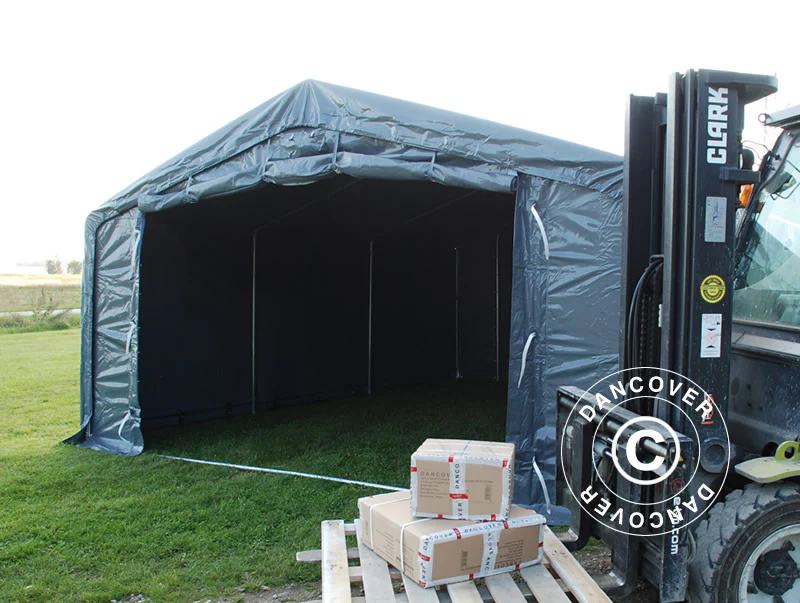 Namiot magazynowy PRO 5x10x2x3,39m, PCV, Szary - Image 5