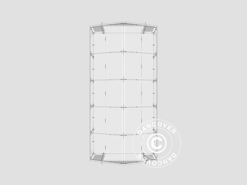 Namiot magazynowy PRO 5x10x2x3,39m, PCV, Zielony - Image 9