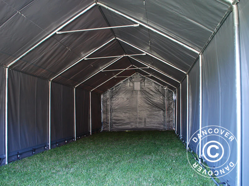 Namiot magazynowy PRO 5x12x2x3,39m, PCV, Szary - Image 14